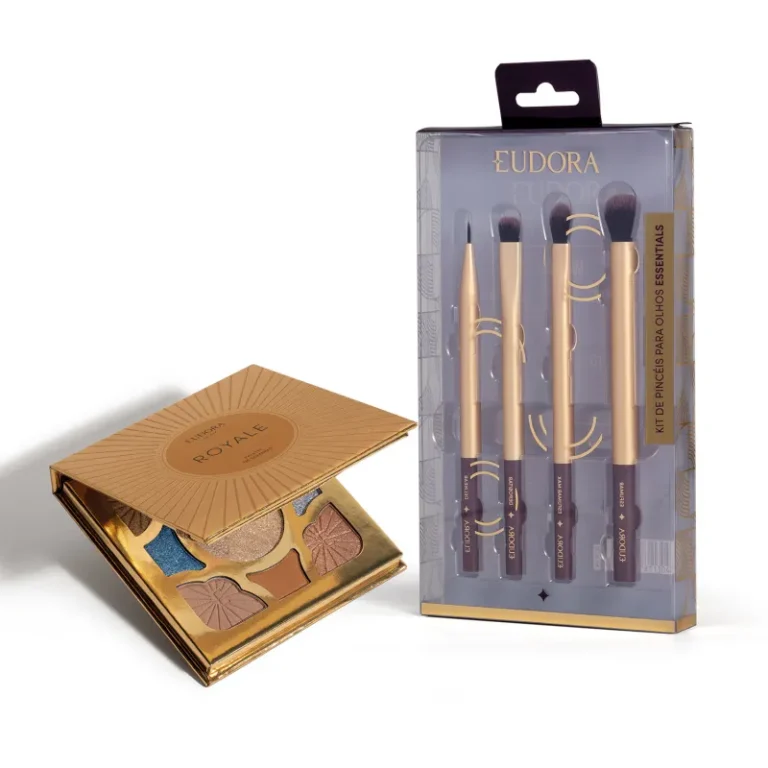 Combo Glam Paleta Royale 7g Kit Pincéis Olhos
